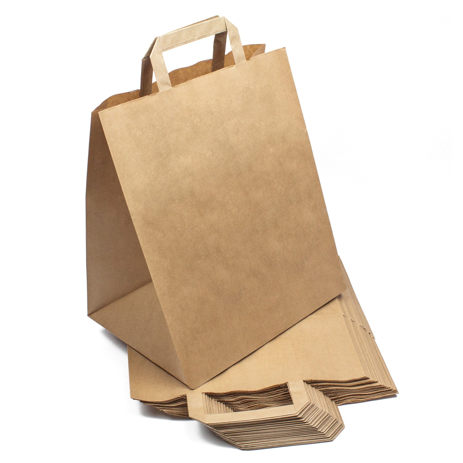 Papiertragetasche 28 - Kraft braun 28x17x29